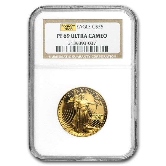 1/2 oz Proof Gold American Eagle PF-69 NGC (Random Year) 1/2 oz Proof Gold American Eagle PF-69 NGC (Random Year)